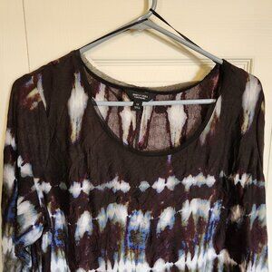 Tie-dyed, Asymmetric Knit Top by Verawang